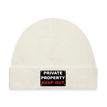 private property - Baby Premium Organic Mütze - Naturweiß - Vorne