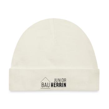 Junior Bauherrin mit Haus - Baby Premium Organic Mütze - Naturweiß - Vorne