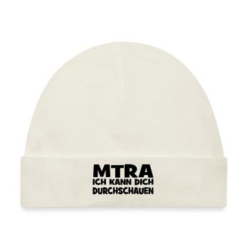 MTRA ich kann dich durchschauen - Baby Premium Organic Mütze - Naturweiß - Vorne