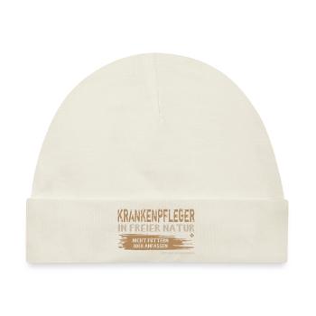 Krankenpfleger in freier Natur. Krankenpflege. - Baby Premium Organic Mütze - Naturweiß - Vorne