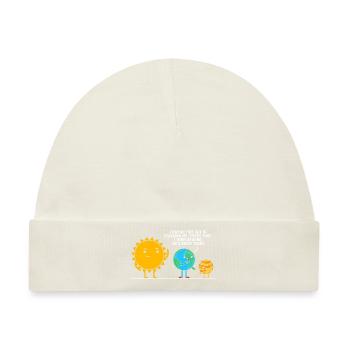 Sonnensystem Universum - Baby Premium Organic Mütze - Naturweiß - Vorne