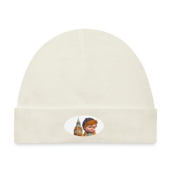 BIG BEN - Junge - SOUVENIR LONDON - Geschenkidee - Baby Premium Organic Mütze - Naturweiß - Vorne