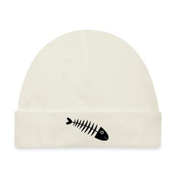 Fischgräte Fisch angeln - Baby Premium Organic Mütze - Naturweiß - Vorne