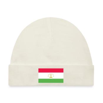 Tadschikistan Flagge - Baby Premium Organic Mütze - Naturweiß - Vorne