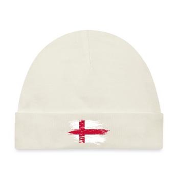 England Flagge used - Baby Premium Organic Mütze - Naturweiß - Vorne