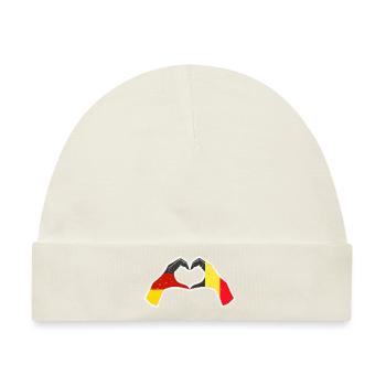 Belgier Deutschland Belgien - Baby Premium Organic Mütze - Naturweiß - Vorne