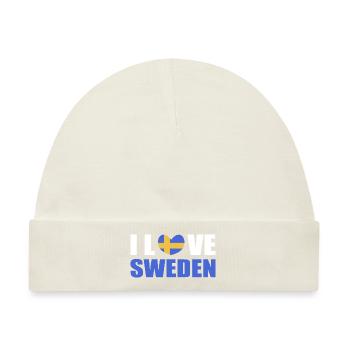 Schweden Schwedisch - Baby Premium Organic Mütze - Naturweiß - Vorne