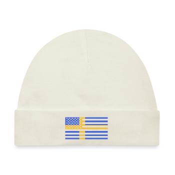 Schweden Schwedisch - Baby Premium Organic Mütze - Naturweiß - Vorne