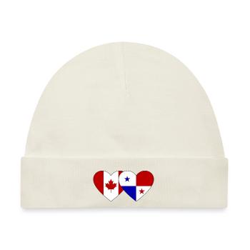 Kanada Panama Flagge - Baby Premium Organic Mütze - Naturweiß - Vorne