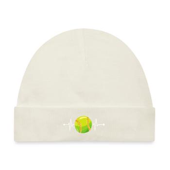 Softball Softball-Spieler - Baby Premium Organic Mütze - Naturweiß - Vorne