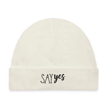 Say Yes - Baby Premium Organic Mütze - Naturweiß - Vorne