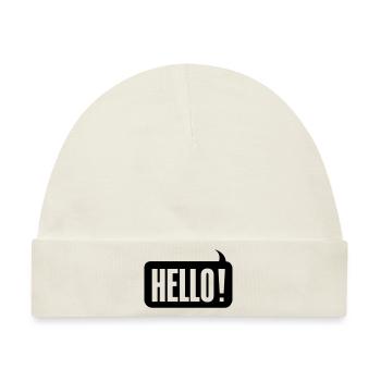 Hello! - Baby Premium Organic Mütze - Naturweiß - Vorne