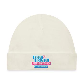 Hobby Meerschweinchen - Baby Premium Organic Mütze - Naturweiß - Vorne