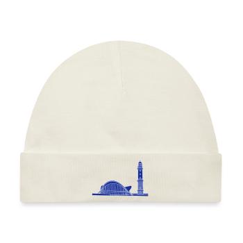 Leuchtturm Warnemünde 2 - Baby Premium Organic Mütze - Naturweiß - Vorne