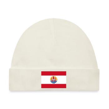Nationalflagge von Französisch-Polynesien - Baby Premium Organic Mütze - Naturweiß - Vorne