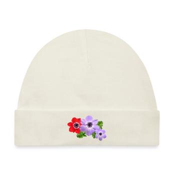 flowers lilies tulips orchids sunflower dahlia ger - Baby Premium Organic Mütze - Naturweiß - Vorne