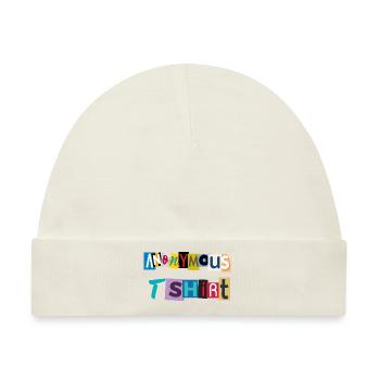 Anonymous TShirt Brief in Zeitungen. - Baby Premium Organic Mütze - Naturweiß - Vorne