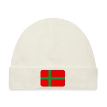 BORNHOLM FLAG round corner 400 dpi - Baby Premium Organic Mütze - Naturweiß - Vorne