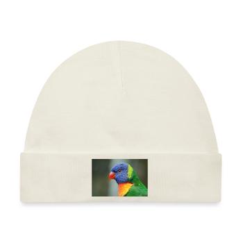 Honigpapagei alias Loris - Baby Premium Organic Mütze - Naturweiß - Vorne
