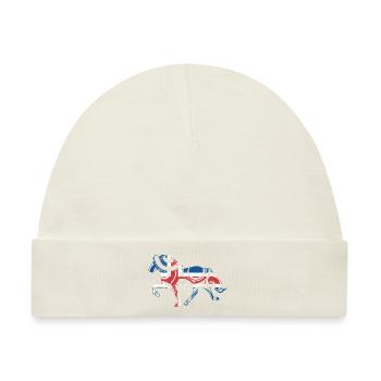 Tölltende Isländer mit isländischer Flagge - Baby Premium Organic Mütze - Naturweiß - Vorne