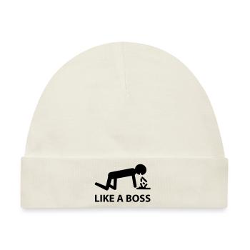 like a boss - Baby Premium Organic Mütze - Naturweiß - Vorne