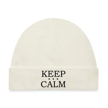 Keep Calm - Baby Premium Organic Mütze - Naturweiß - Vorne