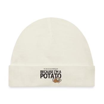 Hello Potato - Baby Premium Organic Mütze - Naturweiß - Vorne