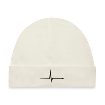 Heartbeat Pulse - Baby Premium Organic Mütze - Naturweiß - Vorne