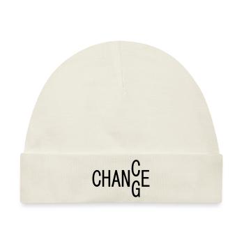 CHANCE / CHANGE, Motivation - Baby Premium Organic Mütze - Naturweiß - Vorne