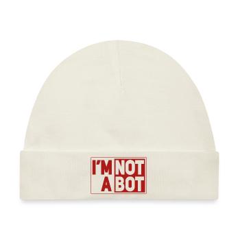 I'm Not A Bot - Baby Premium Organic Mütze - Naturweiß - Vorne