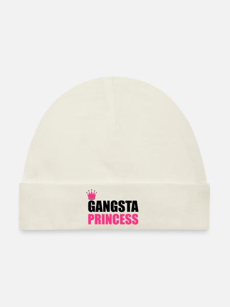 Gangsta Princess - Baby Premium Organic Mütze - Naturweiß