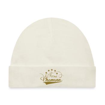 Ehemann - Baby Premium Organic Mütze - Naturweiß - Vorne