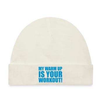 Workout - Baby Premium Organic Mütze - Naturweiß - Vorne