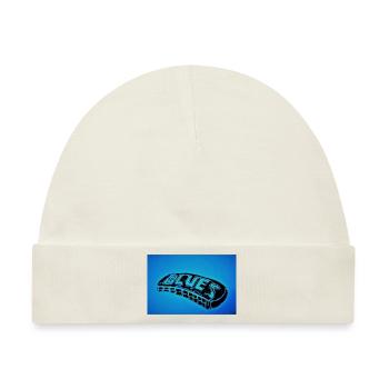 Blues Mundharmonika horizontal - Baby Premium Organic Mütze - Naturweiß - Vorne