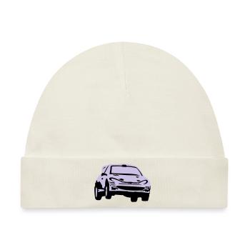 Rallye, Rallyeauto, Rennauto - Baby Premium Organic Mütze - Naturweiß - Vorne