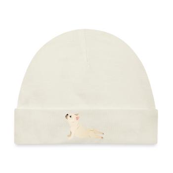 French Bulldog | Yoga Pose | Funny Illustration - Baby Premium Organic Mütze - Naturweiß - Vorne