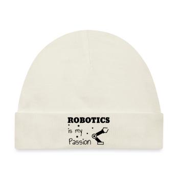 Robotik / Roboter / Robot / Robotics - Baby Premium Organic Mütze - Naturweiß - Vorne