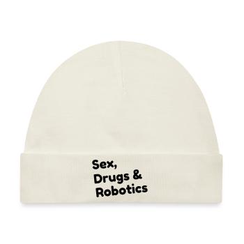 Robotik / Roboter / Robot / Robotics - Baby Premium Organic Mütze - Naturweiß - Vorne