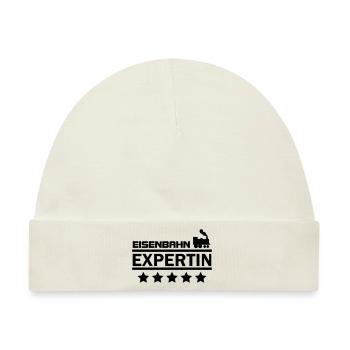 Eisenbahn Expertin - Baby Premium Organic Mütze - Naturweiß - Vorne