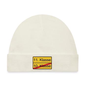 11. Klasse nicht 10. Klasse - Baby Premium Organic Mütze - Naturweiß - Vorne
