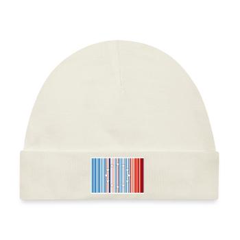 Europa Warming Stripes - Baby Premium Organic Mütze - Naturweiß - Vorne