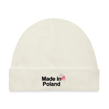 Fingerprint Made in Poland Poster - Baby Premium Organic Mütze - Naturweiß - Vorne