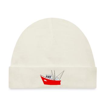 Fischerboot - Meer - Schiff - Baby Premium Organic Mütze - Naturweiß - Vorne