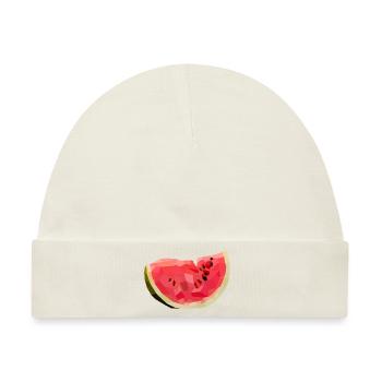 Melone Melon im Polygon Stil - Baby Premium Organic Mütze - Naturweiß - Vorne