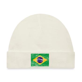 Brasilien Brazil Flagge - Baby Premium Organic Mütze - Naturweiß - Vorne