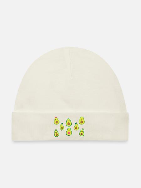 Avocado Süße Avocado - Baby Premium Organic Mütze - Naturweiß