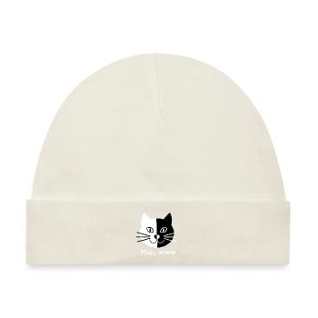 Miau www puss - Baby Premium Organic Mütze - Naturweiß - Vorne