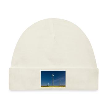 Windmühle. Wind turbine - Baby Premium Organic Mütze - Naturweiß - Vorne