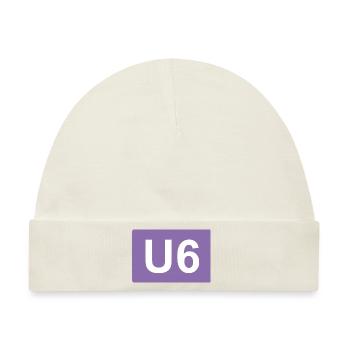 Berlin U-Bahn U6 - Baby Premium Organic Mütze - Naturweiß - Vorne