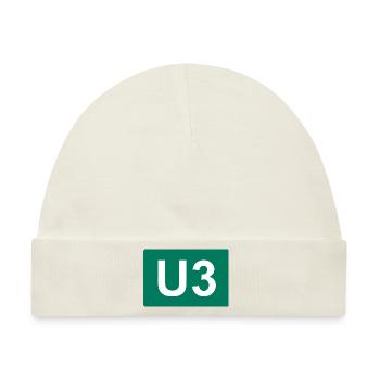 Berlin U-Bahn U3 - Baby Premium Organic Mütze - Naturweiß - Vorne